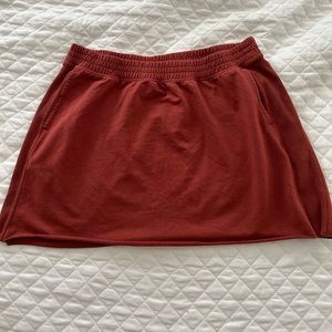 Aerie Red Sweats Miniskirt
